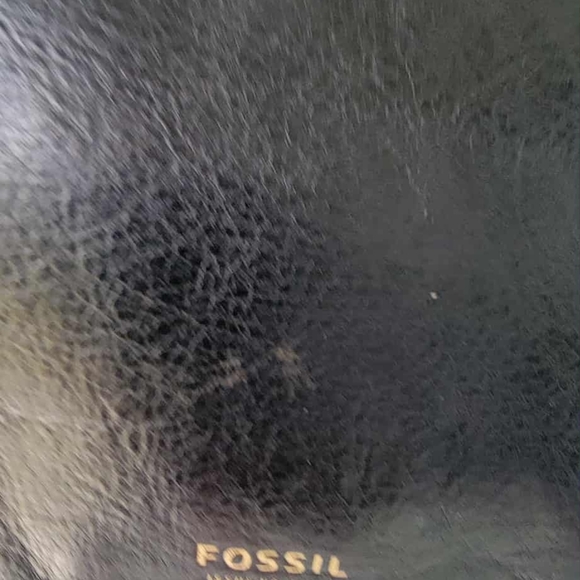 Fossil Black Leather Bag with Gold Accents - Picture 3 of 16